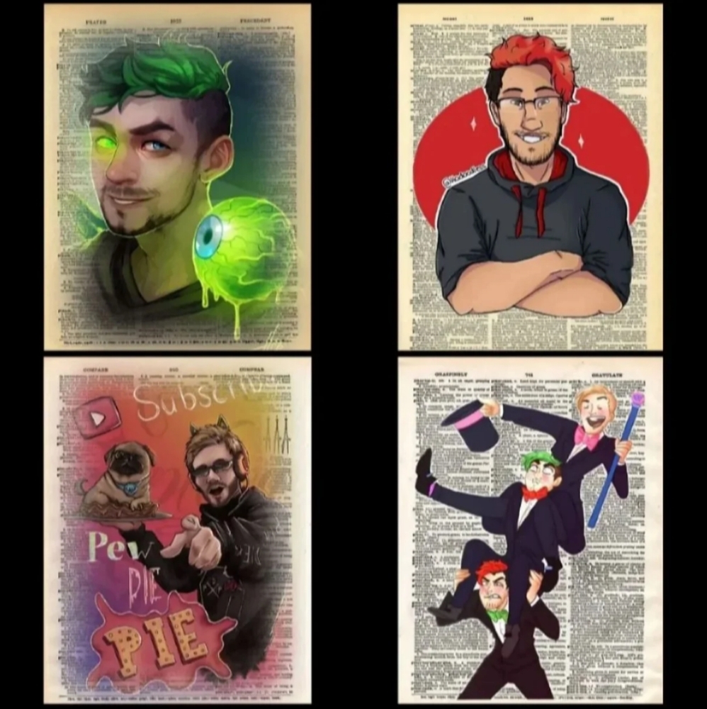 YouTube Gamers Dictionary Book Page Art Decor